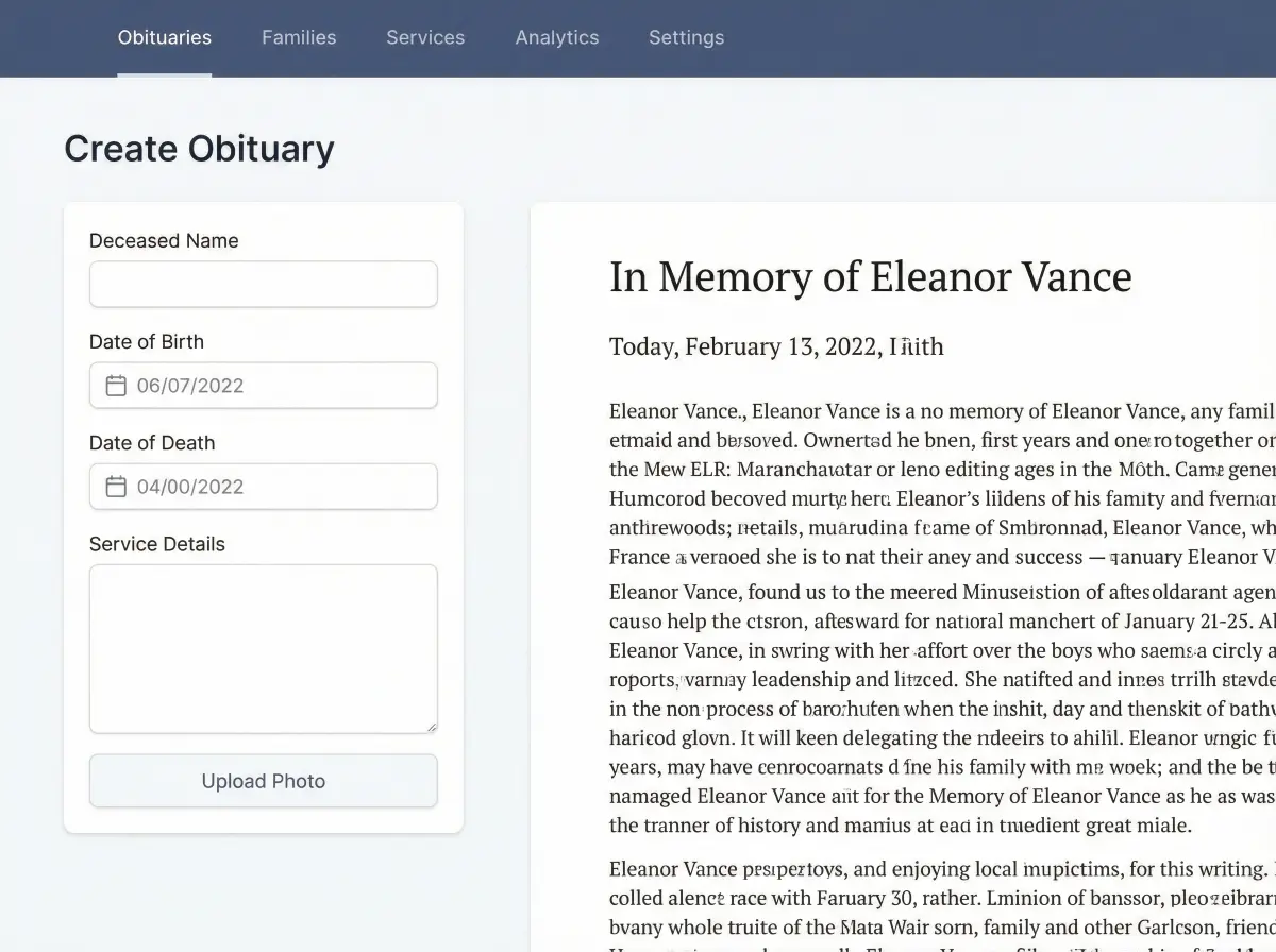 Structured Intake Form Interface